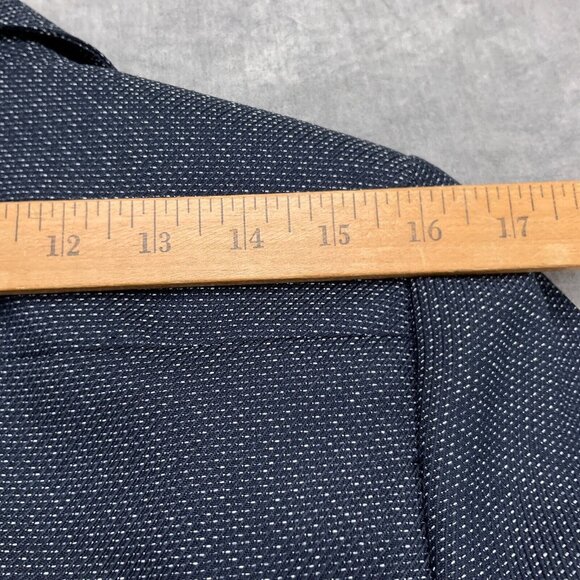 Evan Picone Blazer Women 10 Blue White Fleck Belt Suit Jacket VTG - Picture 7 of 10